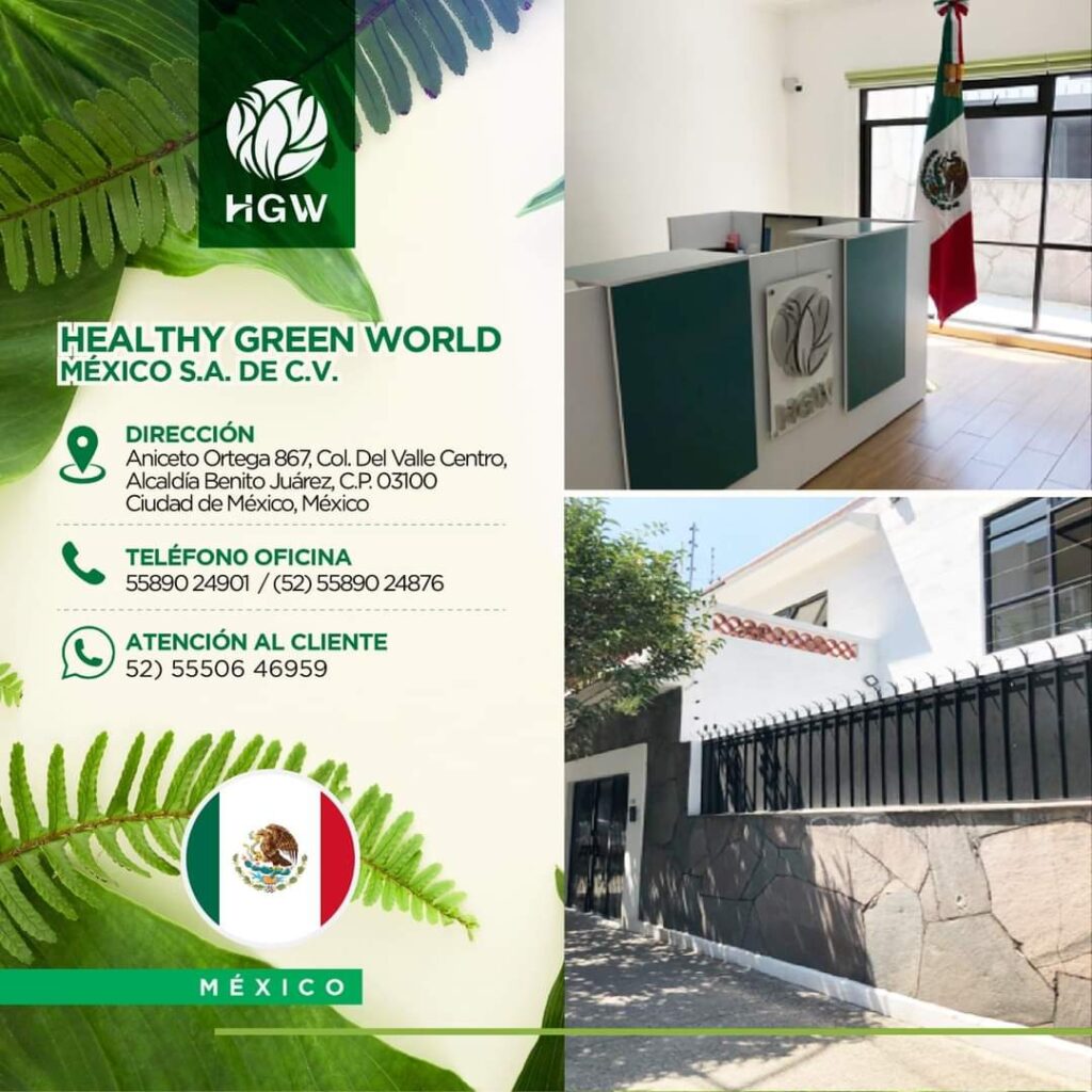 OFICINA FISICA PRINCIPAL HGW HGW HEALTH GREEN WORLD MEXICO